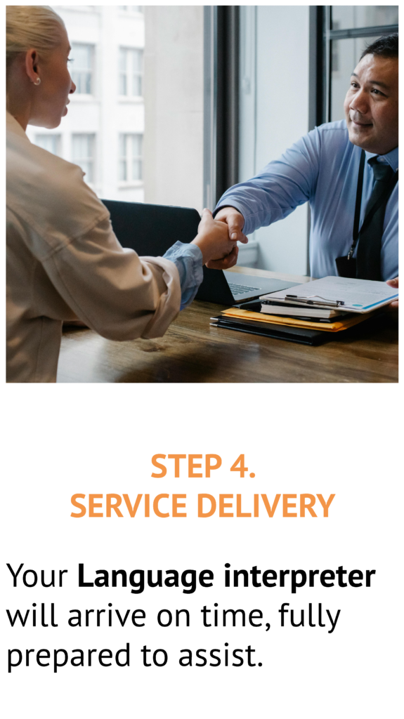 How To Book Our Services Step4. Service Delivery