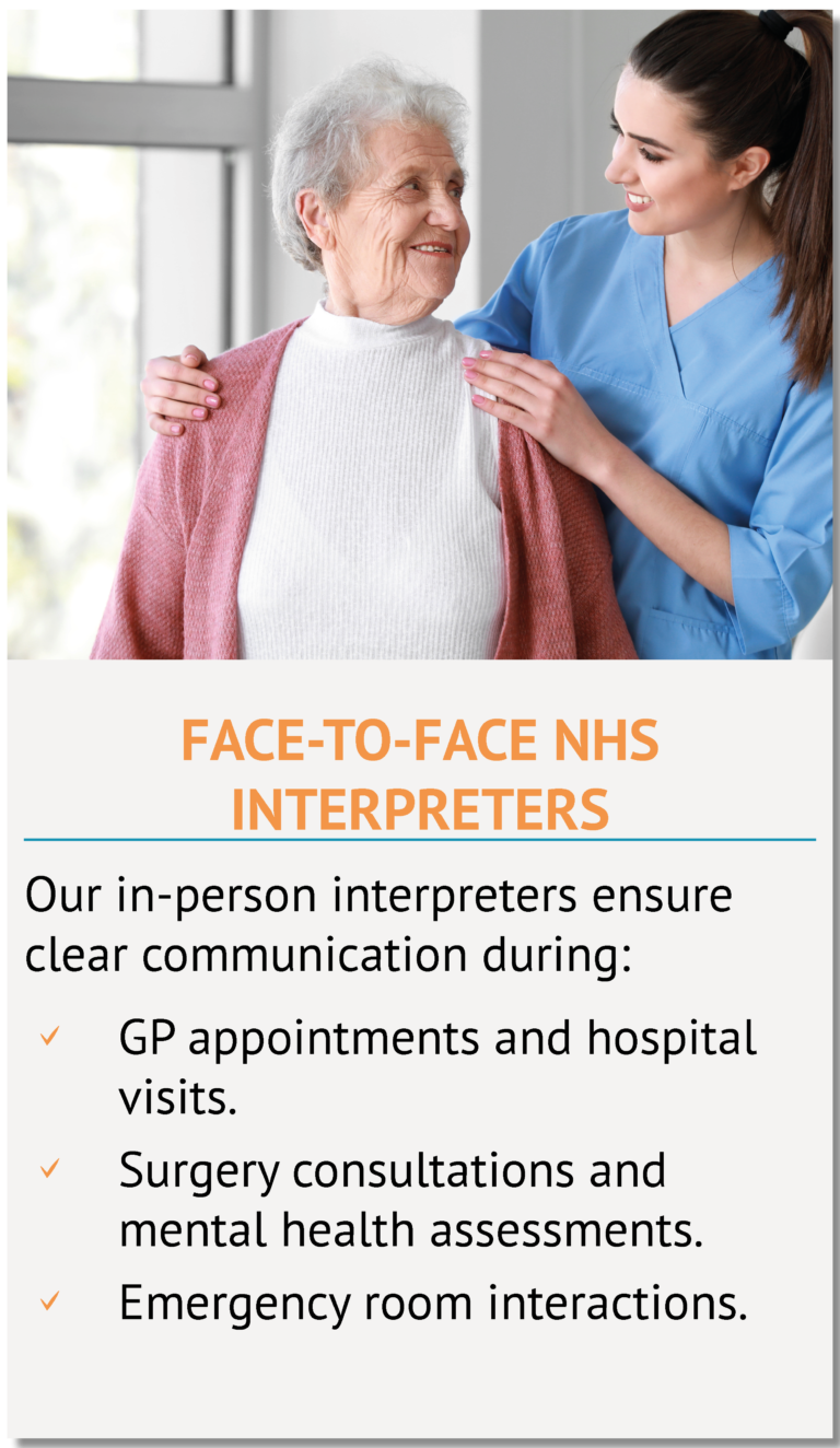NHS INTERPRETER SERVICES FOR INCLUSIVE HEALTHCARE NHS INTERPRETER SERVICES FOR INCLUSIVE HEALTHCARE