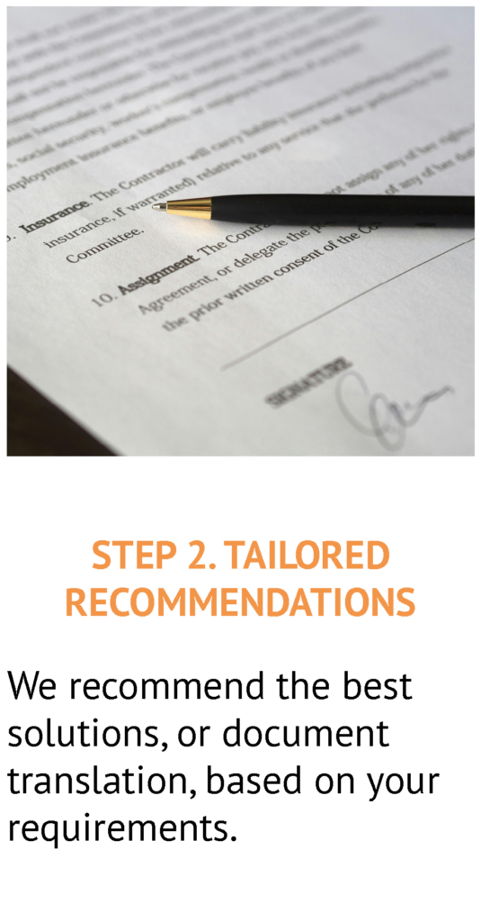 Certified Interpreting Agencies London How To Book Our Services 02 Tailored Recommendations Image