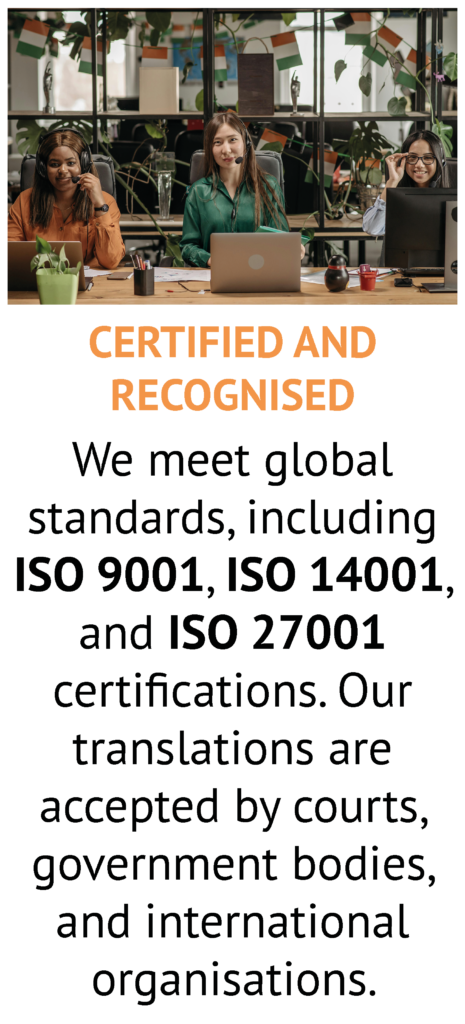 WHY CHOOSE LINGUIST POINT FOR INTERPRETING & TRANSLATION SERVICES 02 Certified and Recognised Image