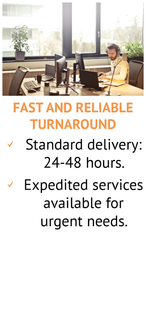 WHY CHOOSE LINGUIST POINT FOR INTERPRETING & TRANSLATION SERVICES 03 Fast and Reliable Turnaround Image